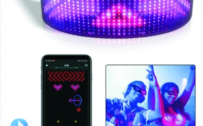 LED brýle – FULL LED display programovatelné přes Smartphone (Bluetooth)