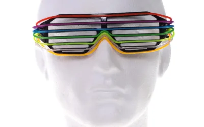 Disco brýle barevné – mrížované