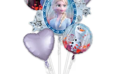Balónkový buket „Frozen – Ledové království 2“, 5ks