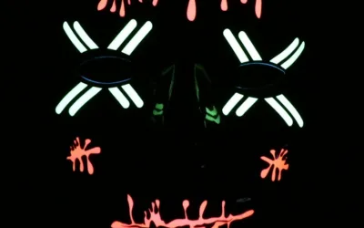 Svítící párty obličejová maska – HANNIBAL