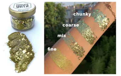 Třpytky na obličej – glitrové lesklé ozdoby na tělo a vlasy – Glitter prach 10g Gold (Zlatý)