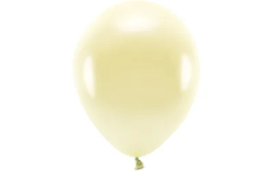 EKO balónek metalický SVĚTLE ŽLUTÝ, 26 cm, 100 ks