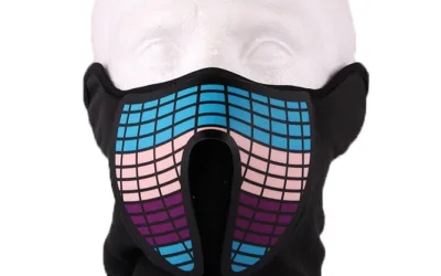 Ekvalizer LED masky na obličej – zvukově senzitivní