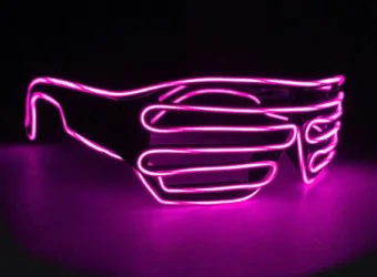 Párty brýle LED mrížované – Růžové