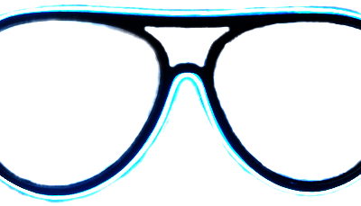 Neonové brýle – Bílé