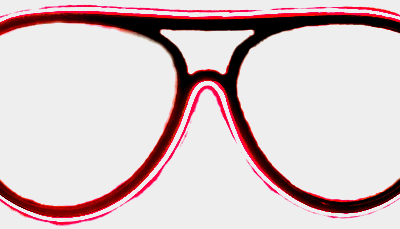Neonové brýle – Červené
