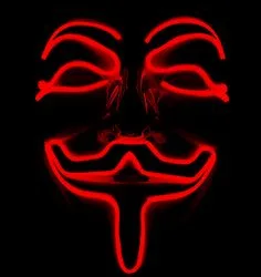 Masky svítící Anonymous – Červená