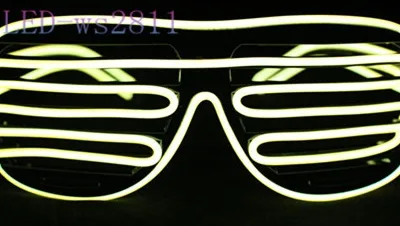 LED párty brýle mrížované – Žluté