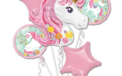 Amscan Balónkový buket “Magical Unicorn”, 5 ks