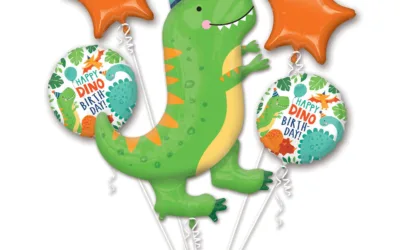 Amscan Balónkový buket “Happy Dino Birthday”, 5 ks