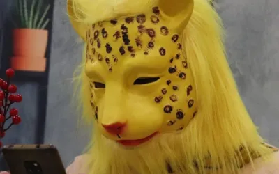 Leopard – silikonová maska na obličej a hlavu pro děti i dospělé