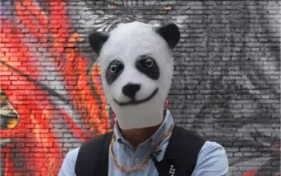 Panda – silikonová maska na obličej pro děti i dospělé